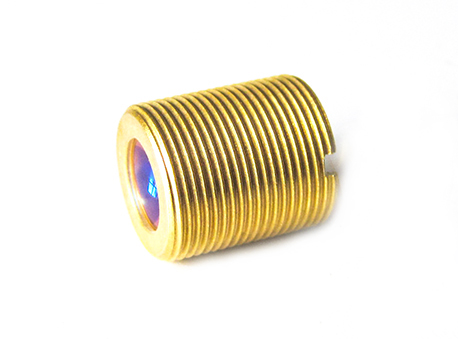 准直透镜型号M9P0510F6340-47黄色全螺纹光学玻璃透